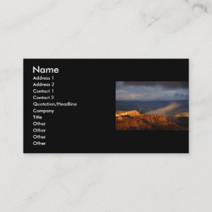 profile or business card, landscape card