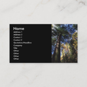 profile or business card, old growth card