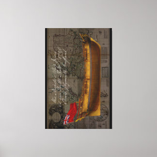 Profile Painting of Ship Jersey Canvas Print