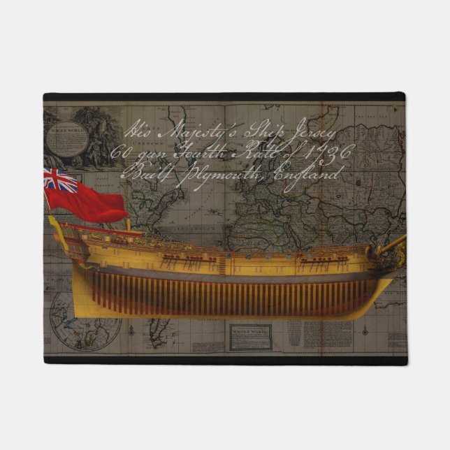 Profile Painting of Ship Jersey Doormat (Front)