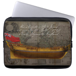 Profile Painting of Ship Jersey Laptop Sleeve