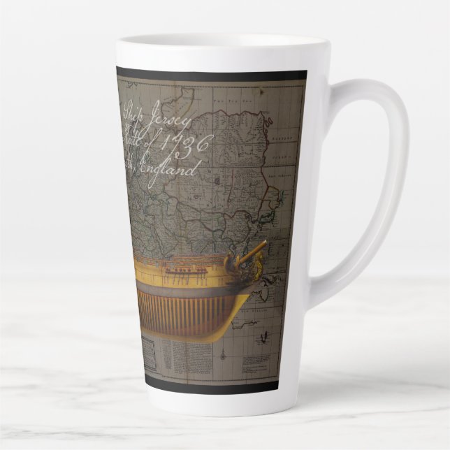 Profile Painting of Ship Jersey Latte Mug (Right)