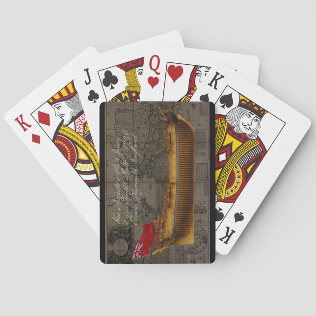 Profile Painting of Ship Jersey Playing Cards (Back)