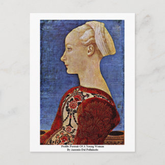 Profile Portrait Of A Young Woman Postcard