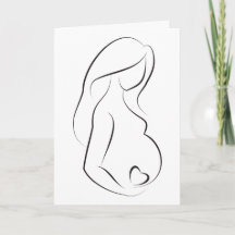 Profile Pregnant Woman Belly Heart