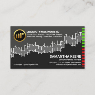 Profit Loss Column Stock Graph Financial Advisor Business Card