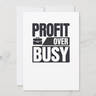 Profit Over Busy Minimalist Entrepreneur  Invitation
