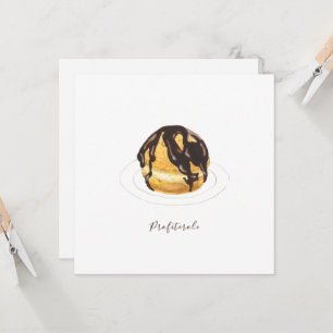 Profiterole watercolor card