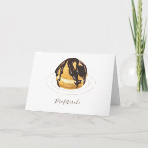 Profiterole watercolor card