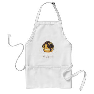 Profiterole watercolor standard apron