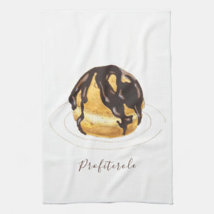 Profiterole watercolor tea towel