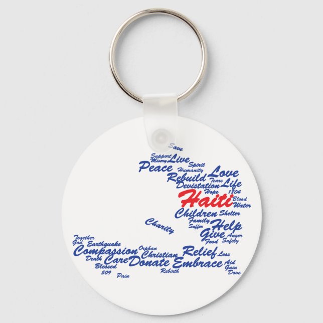 Profits to - Haiti Tag Map Key Ring (Front)