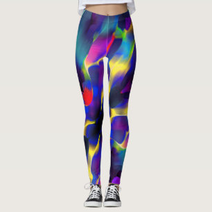 Profundity and coloured reliefs, blue predominates leggings