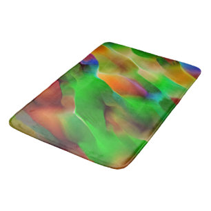 Profundity and coloured reliefs, green predominate bath mat