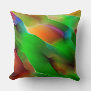 Profundity and coloured reliefs, green predominate cushion