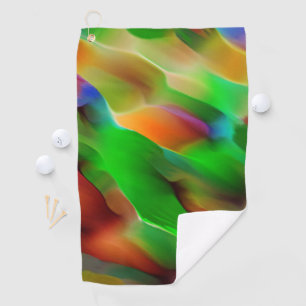 Profundity and coloured reliefs, green predominate golf towel