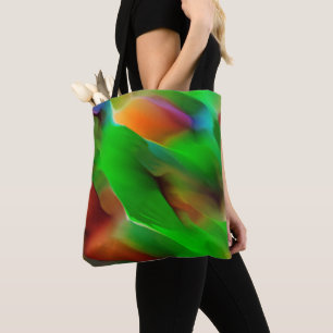 Profundity and coloured reliefs, green predominate tote bag