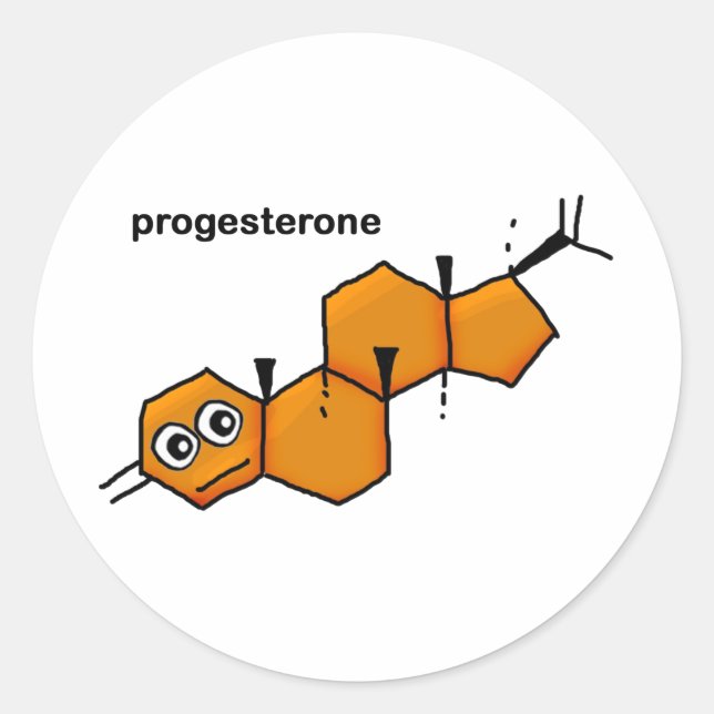 Progesterone Classic Round Sticker (Front)