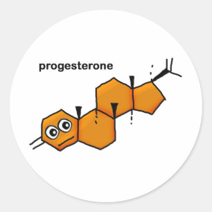 Progesterone Classic Round Sticker