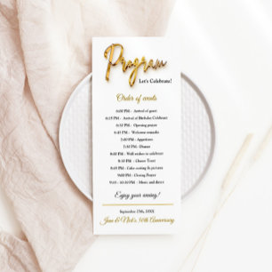 Program - 3d Gold Tex Minimalist Design Menu