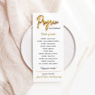 Program - 3d Gold Tex Minimalist Design Menu