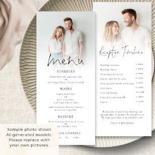 Program and Menu 2 Photo Overlay Wedding