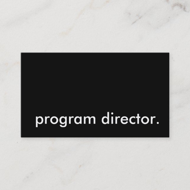 program director. business card (Front)