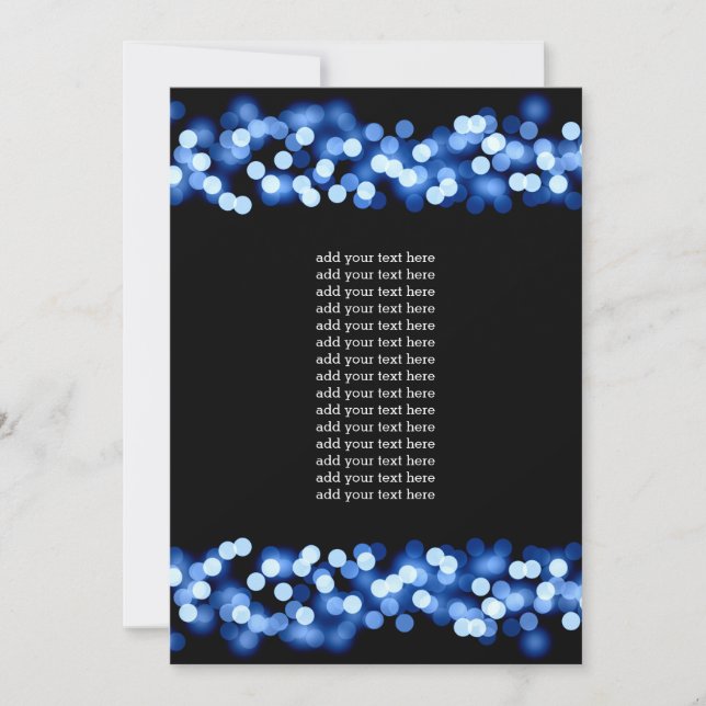 Program Insert Blue Hollywood Glam Invitation (Front)