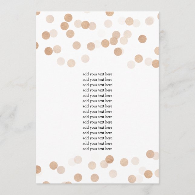 Program Insert Faux Copper Foil Glitter Lights Programme (Front)