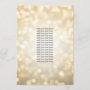 Program Insert Gold Glitter Lights Invitation