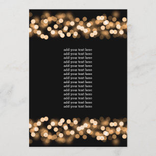 Program Insert Gold Hollywood Glam Invitation