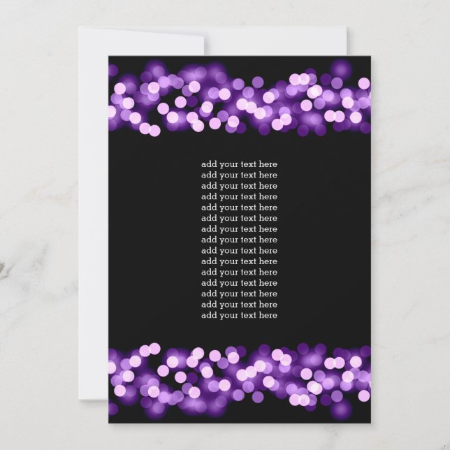 Program Insert Purple Hollywood Glam Invitation (Front)