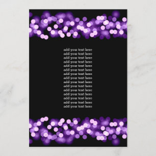 Program Insert Purple Hollywood Glam Invitation