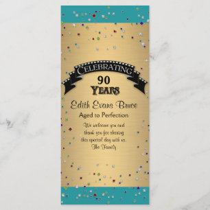 Program Jewel Confetti Birthday Party Celebration Programme