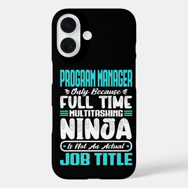Program Manager Job Title Profession Skills Funny  Case-Mate iPhone Case (Back)