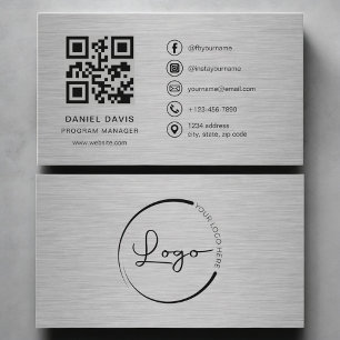 Program Manager Metal QR Code Business Card