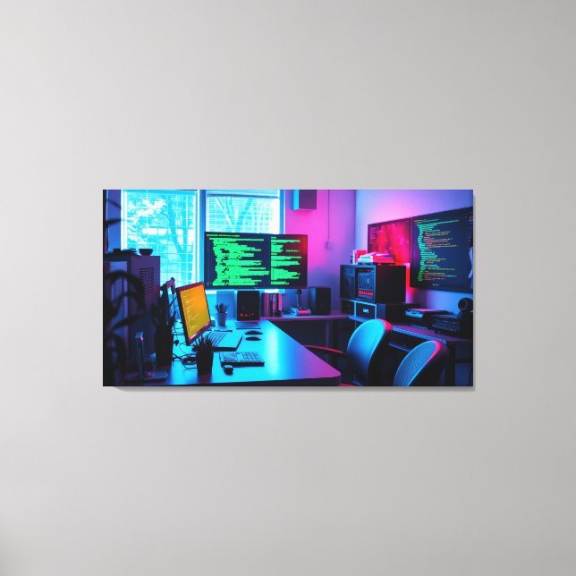 Programing computers canvas print (Front)
