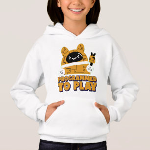 Programmed to play Girls Pullover Hoodie