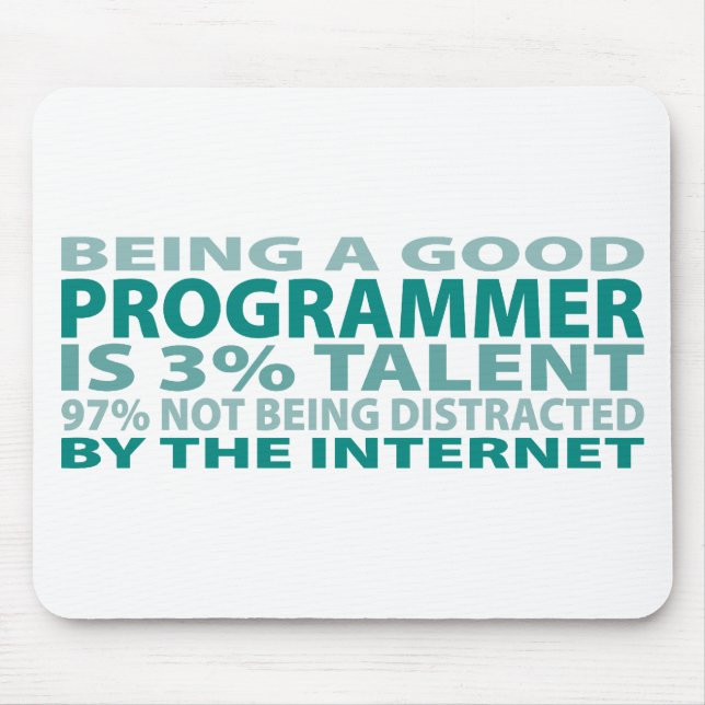 Programmer 3% Talent Mouse Mat (Front)
