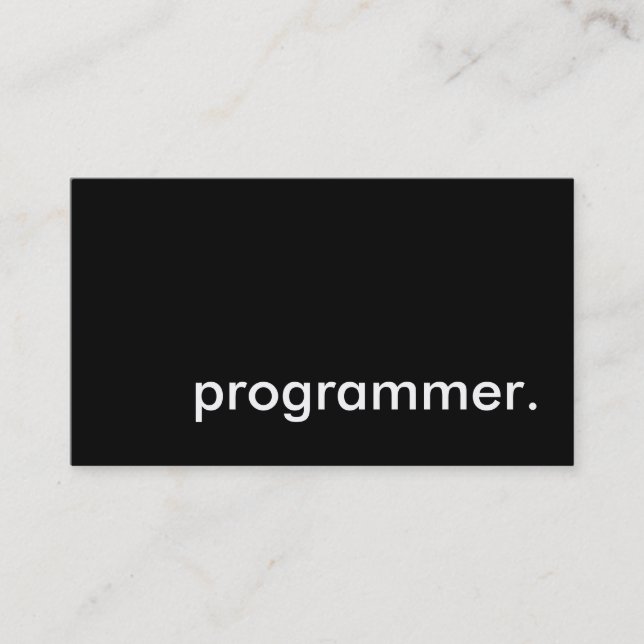 programmer. business card (Front)