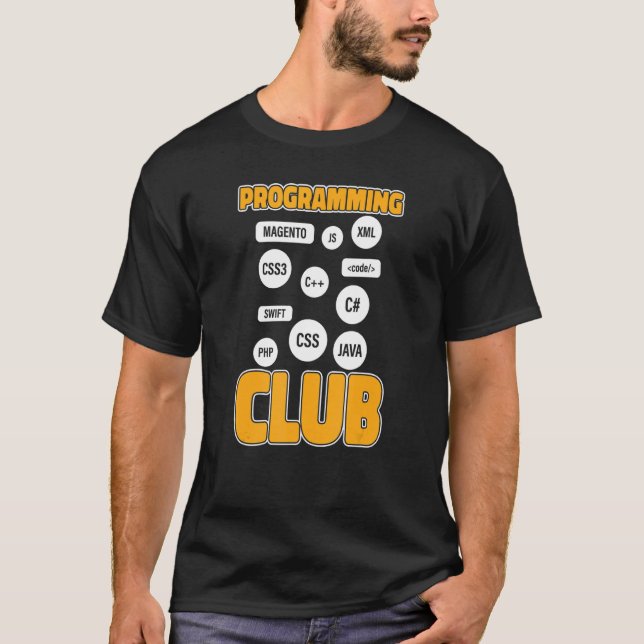 Programmer Club Developer Software Programming Cod T-Shirt (Front)