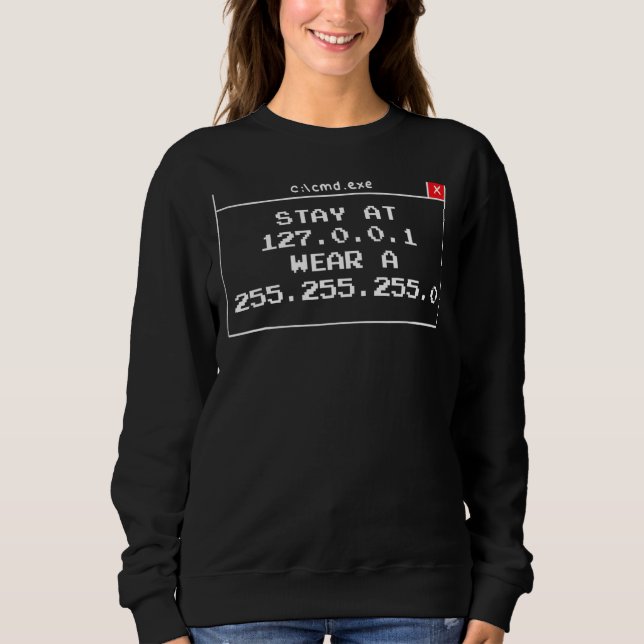Programmer Code Binary Coding Computer Hacker Geek Sweatshirt (Front)
