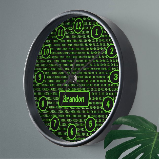 Programmer Code SciFi Style Green/Black - Any Name Clock (Creator Uploaded)