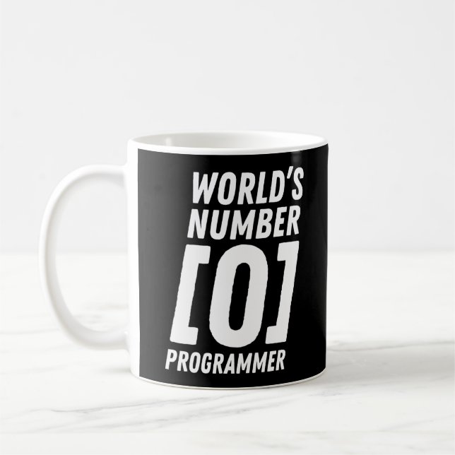 Programmer Coding World's Number 0 Programmer Coffee Mug (Left)