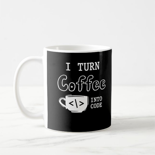 Programmer Coffee Joke Software Coder Coffee Mug (Left)