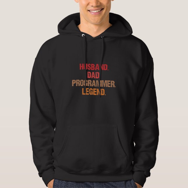 Programmer Dad IT Nerd Admin Coder Father Computer Hoodie (Front)