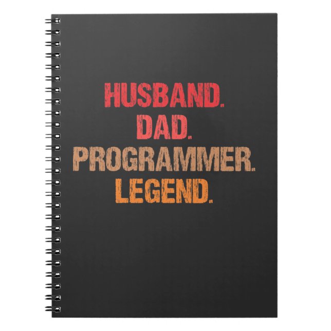 Programmer Dad IT Nerd Admin Coder Father Computer Notebook (Front)