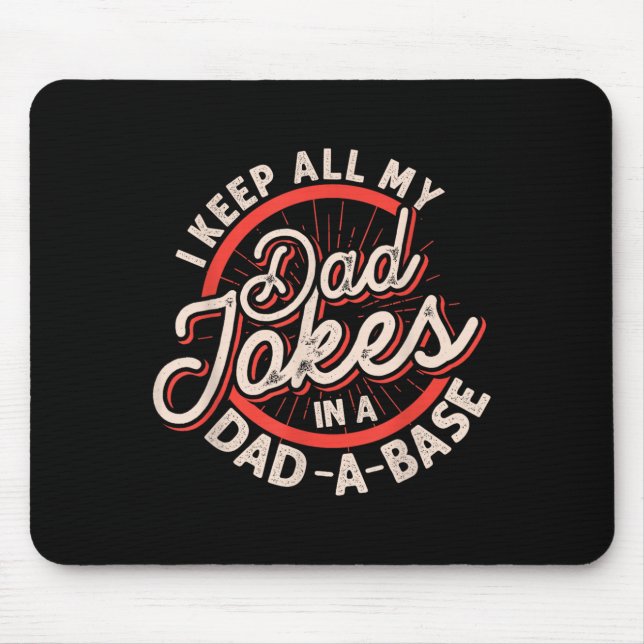 Programmer Dad Nerdy Father Database Geeky Dad Jok Mouse Mat (Front)