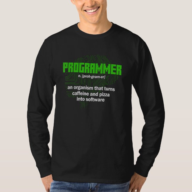 Programmer Definition Syntax Programming Software  T-Shirt (Front)