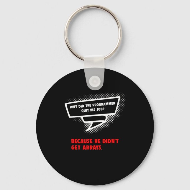 Programmer Developer Coder Coding Programming Gift Key Ring (Front)